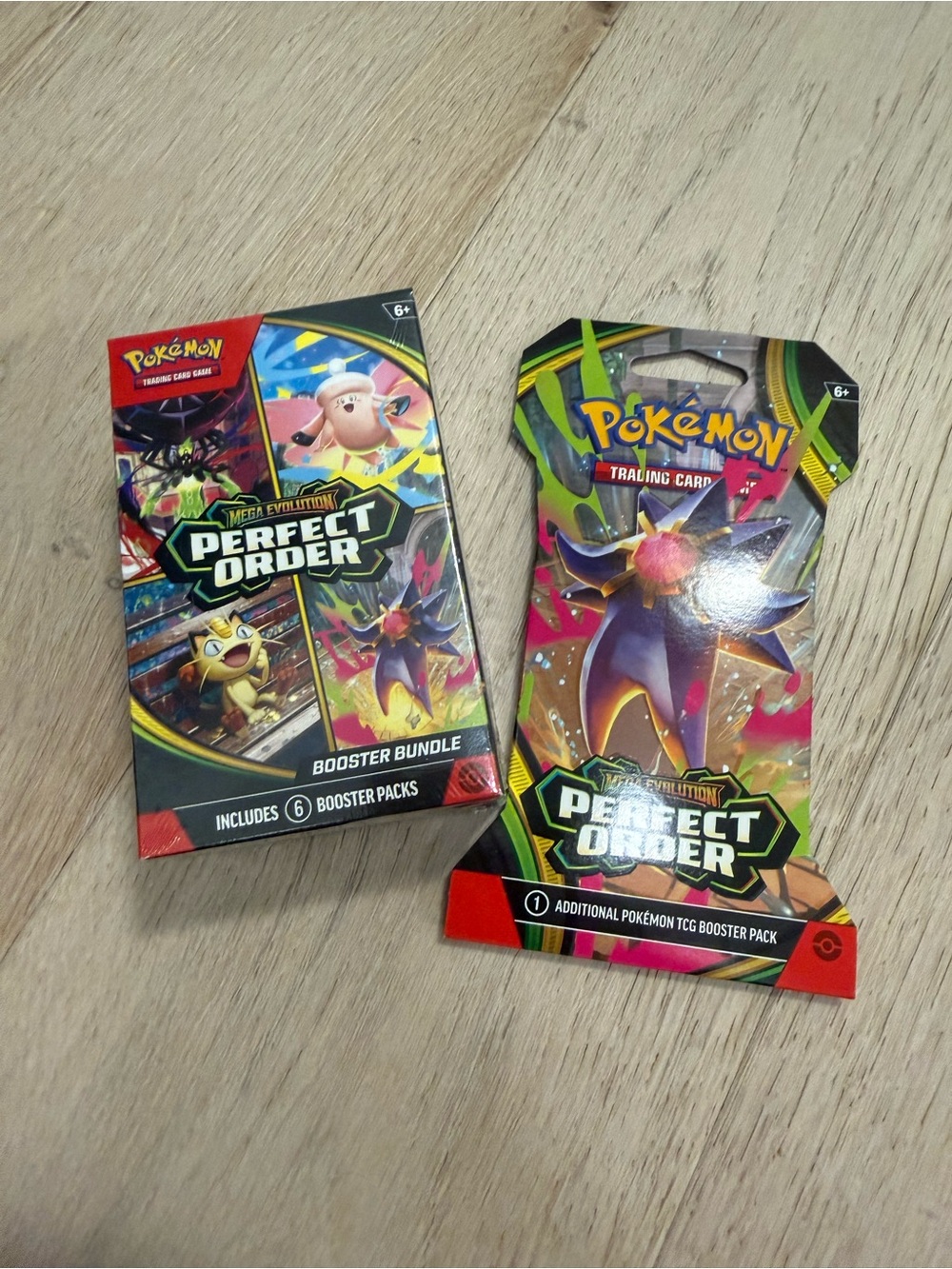 Pokémon TCG Mega Evolution-Perfect Order Booster Bundle 6 Packs and 1 Pack